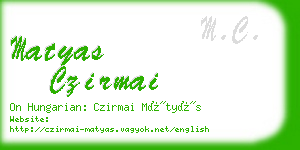 matyas czirmai business card